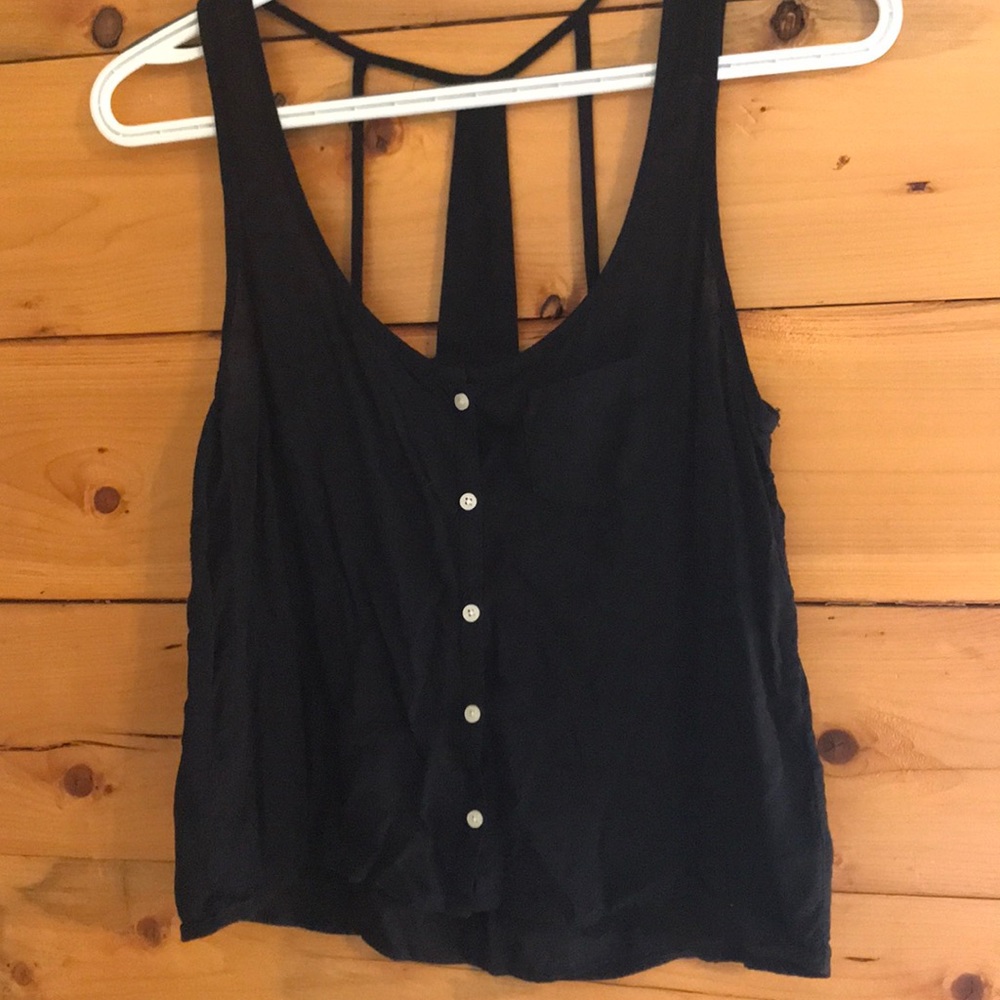Cute aeropostale button up tank top